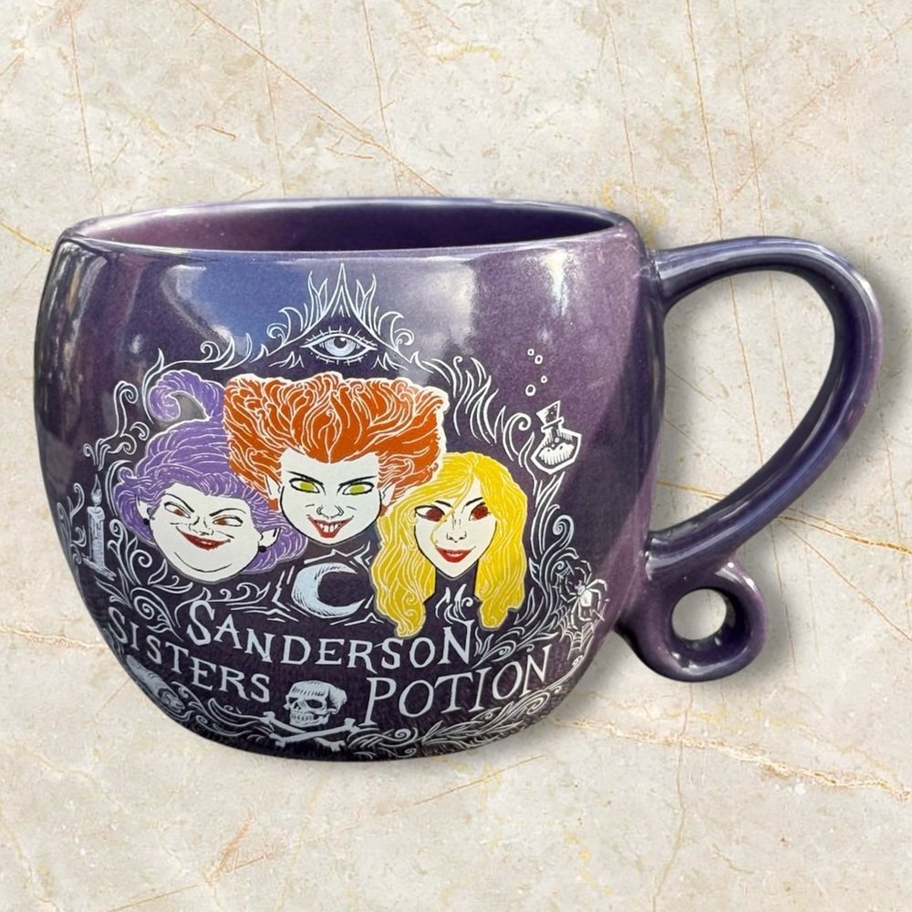 Disney Hocus Pocus Sanderson Sisters Potion Purple Coffee Ceramic Cup NEW!!